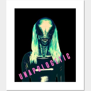 Unapologetic Alien Woman - weirdcore Posters and Art